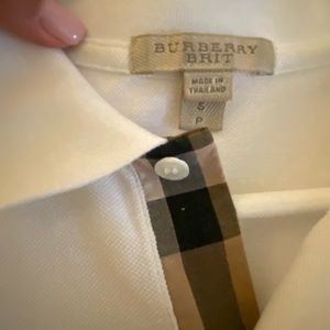 Men’s Burberry White Polo Small